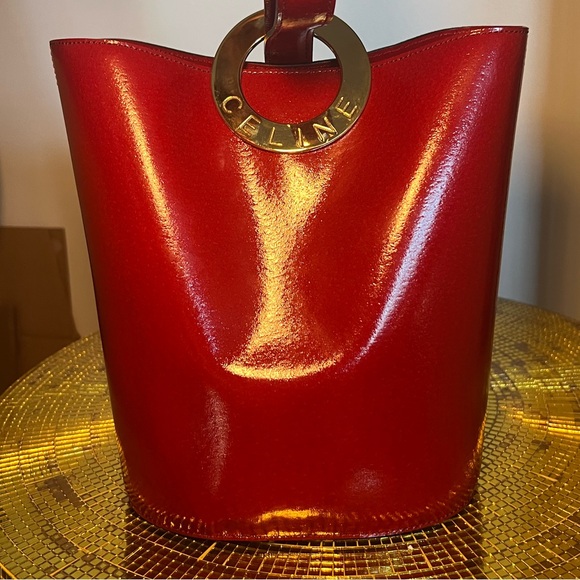 CELINE | Red Loop Bucket Bag NIB - Picture 3 of 7